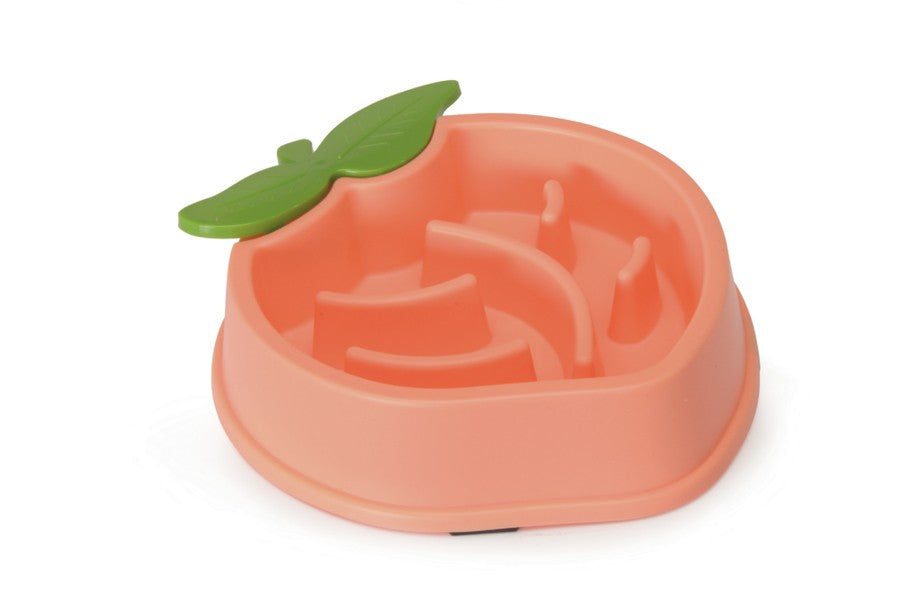 Ciotola anti-ingozzamento Camon colore pesca con piedini antiscivolo per cani Ciotola anti-ingozzamento Camon colore pesca con piedini antiscivolo per cani